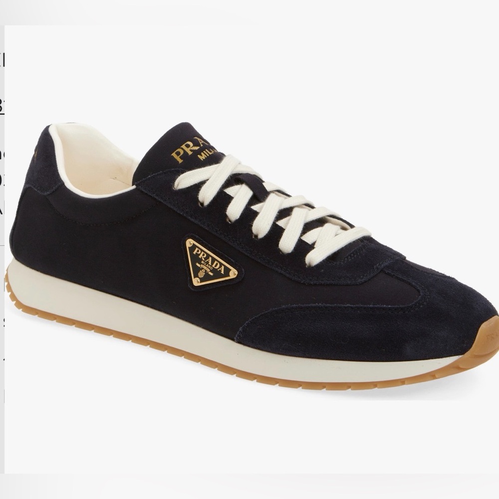 Prada Rank Calzature Uomo Sneaker Shoes New NIB Navy Blue Men’s